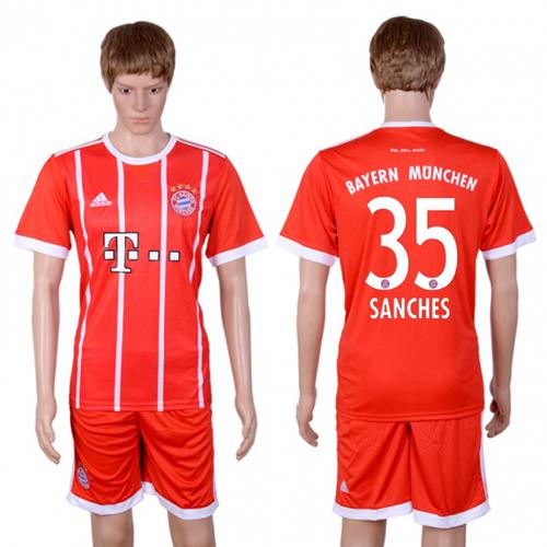 Bayern Munchen #35 Sanches Home Soccer Club Jersey